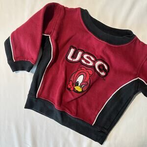Vintage 90s USC University of South Carolina School Mascot Crewneck Sweater Sz 2